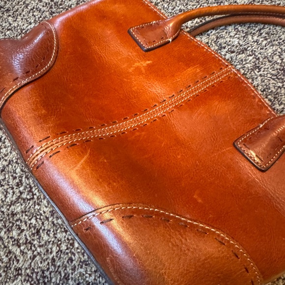 Fossil Very Well Loved Classic Shoulder Leather Tote Bag Cognac Double Straps - Picture 11 of 16